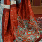Muslin Printed & Karchupi Ornamented Saree