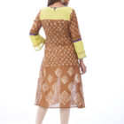 Chocolate Cotton Printed, Embroidered & Tie-dyed Kurti
