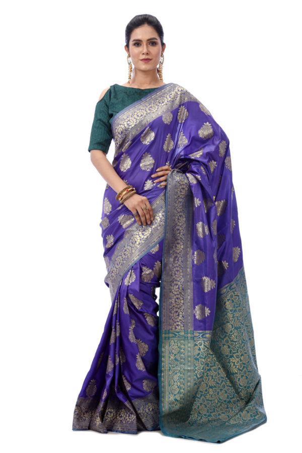 Blue Katan Saree; Handicrafts; Kay Kraft; Bangladesh; Fashion; Textiles; Bangladeshi Fashion; Handicrafts; Kay Kraft; Bangladesh; Fashion; Textiles; Bangladeshi Fashion