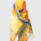 Yellow Cotton Printed Saree