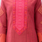 Coral Pink Cotton Embroidered Salwar Kameez