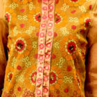 Joy Silk Printed, embroidered & karchupi ornamented Salwar Kameez