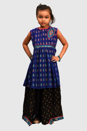 Georgette Printed Top with Skirt for Junior Girls; Handicrafts; Kay Kraft; Bangladesh; Fashion; Textiles; Bangladeshi Fashion