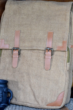 Canvas Backpack with Laptop Chamber; Handicrafts; Kay Kraft; Bangladesh; Fashion; Textiles; Bangladeshi Fashion