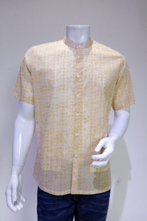 Yellow Cotton Printed Fatua; Handicrafts; Kay Kraft; Bangladesh; Fashion; Textiles; Bangladeshi Fashion