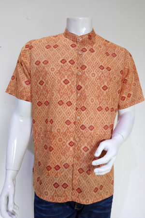 Brick Red Cotton Printed Fatua; Handicrafts; Kay Kraft; Bangladesh; Fashion; Textiles; Bangladeshi Fashion