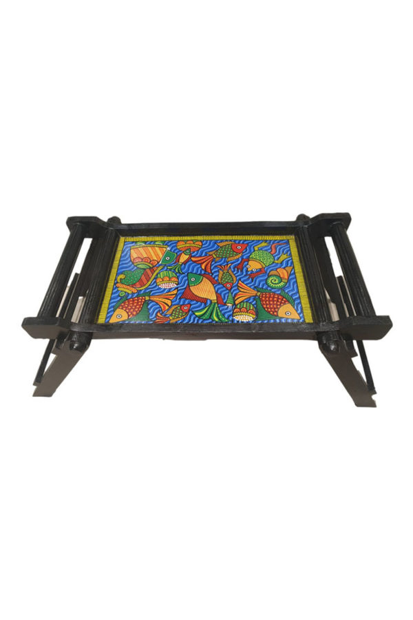 Hand Painted Folding Table ( Laptop/Tea); Handicrafts; Kay Kraft; Bangladesh; Fashion; Textiles; Bangladeshi Fashion