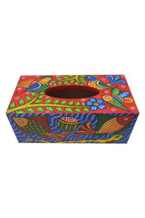 Hand Painted Tissue Box; Handicrafts; Kay Kraft; Bangladesh; Fashion; Textiles; Bangladeshi Fashion