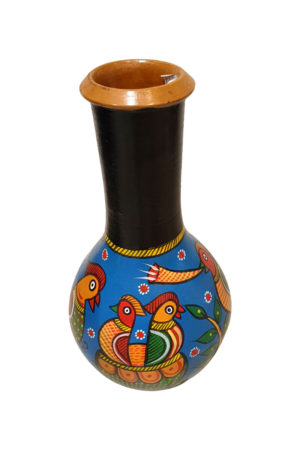 Hand Painted Clay Flower Vase; Handicrafts; Kay Kraft; Bangladesh; Fashion; Textiles; Bangladeshi Fashion