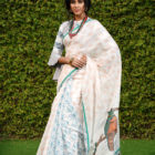 White Half Silk Printed Saree; Handicrafts; Kay Kraft; Bangladesh; Fashion; Textiles; Bangladeshi Fashion