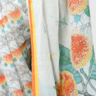 White Printed Half Silk Saree; Handicrafts; Kay Kraft; Bangladesh; Fashion; Textiles; Bangladeshi Fashion