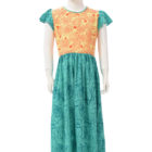 Sea Green Georgette Printed Frock for Junior Girls; Kay Kraft; Bangladesh; Fashion; Textiles;