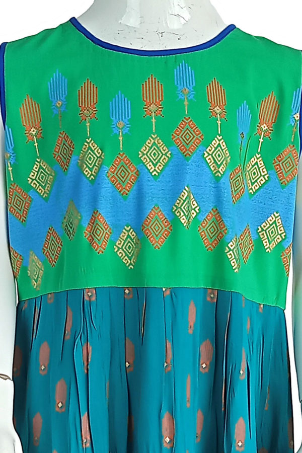 Linen Printed Top for Junior Girls; Womens Dress; Handicrafts; Kay Kraft; Bangladesh; Fashion; Textiles; Bangladeshi Fashion