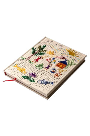 White Colour Handmade Nakshi Notebook; Handicrafts; Kay Kraft; Bangladesh; Fashion; Textiles; Bangladeshi Fashion