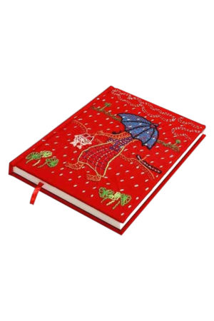 Red Colour Handmade Nakshi Notebook; Handicrafts; Kay Kraft; Bangladesh; Fashion; Textiles; Bangladeshi Fashion