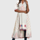 White Cotton Printed Kurti; Handicrafts; Kay Kraft; Bangladesh; Fashion; Textiles; Bangladeshi Fashion