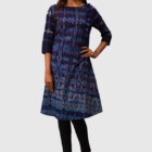 Blue Cotton Tie-Dyed with Tassel Kurti; Handicrafts; Kay Kraft; Bangladesh; Fashion; Textiles; Bangladeshi Fashion