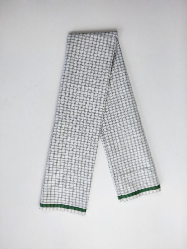 White Check Cotton Lungi; Handicrafts; Kay Kraft; Bangladesh; Fashion; Textiles;
