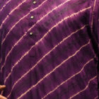 Purple Cotton Tie-Dyed Panjabi; Handicrafts; Kay Kraft; Bangladesh; Fashion; Textiles;