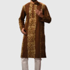Chocolate Cotton Printed; Tie-Dyed Panjabi; Handicrafts; Kay Kraft; Bangladesh; Fashion; Textiles;