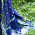 Midnight Blue Half Silk Printed Saree; Handicrafts; Kay Kraft; Bangladesh; Fashion; Textiles; Bangladeshi Fashion