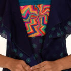 Blue Cotton Printed Embroidered Top; Handicrafts; Kay Kraft; Bangladesh; Fashion; Textiles;