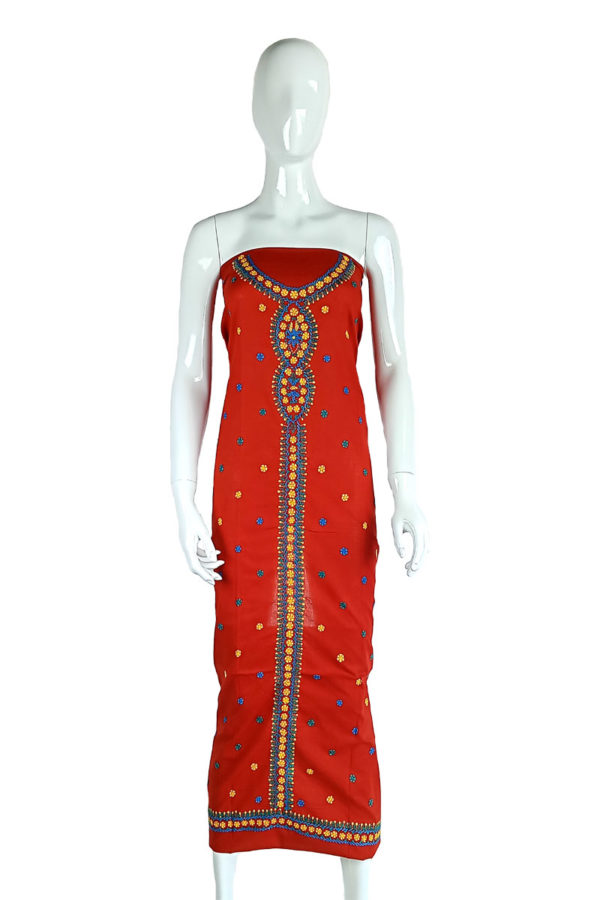 Maroon Handlooom Cotton Fabric Kurti; Women's Dress; Kay Kraft; Bangladesh