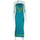Turquoise Handlooom Cotton Kurti Fabric; Women's Dress; Kay Kraft; Bangladesh