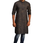 Wood Cotton Tie-Dyed Panjabi; Handicrafts; Kay Kraft; Bangladesh; Fashion; Textiles;
