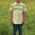 Off White Cotton Printed Casual Shirt for Boys; Handicrafts; Kay Kraft; Bangladesh; Fashion; Textiles; Bangladeshi Fashion
