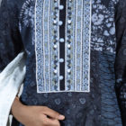 Black Cotton Printed, Embroidered & Tie-Dyed Salwar Kameez for Junior Girls; Handicrafts; Kay Kraft; Bangladesh; Fashion; Textiles; Bangladeshi Fashion