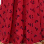 Coral Red Cotton Printed & Embroidered Top with Skirt for Junior Girls; Handicrafts; Kay Kraft; Bangladesh; Fashion; Textiles; Bangladeshi Fashion
