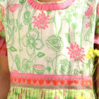 Parrot Green Cotton Printed Top for Junior Girls; Handicrafts; Kay Kraft; Bangladesh; Fashion; Textiles; Bangladeshi Fashion