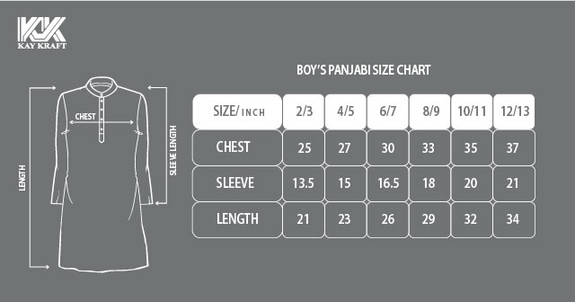 KK-Boy's panjabi size chart