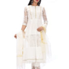 White Linen Embroidered Salwar Kameez set