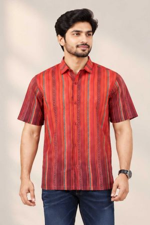 Multi Coloured Voile Printed Casual Shirt