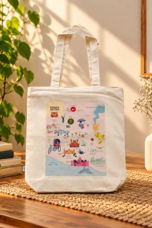 White Canvas Cotton Tote Bag