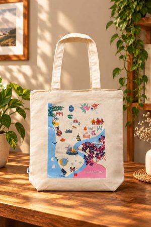 White Canvas Cotton Tote Bag