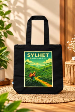 Black Canvas Cotton Tote Bag