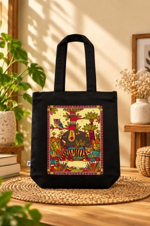 Black Canvas Cotton Tote Bag