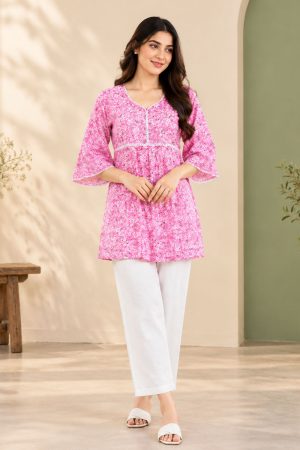 Baby Pink Swiss Cotton Top
